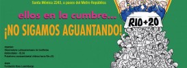 No sigamos aguantando afiche Encuentro Río